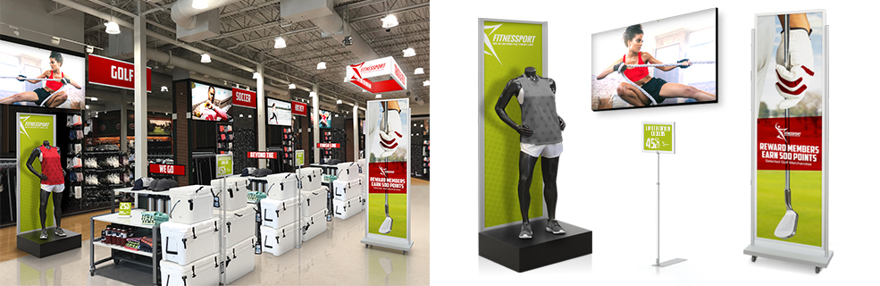Poster Display Stands Point Advertising to Potential Customers